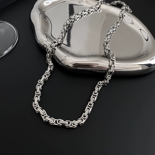 Ретро ожерелье из нержавеющей стали в стиле хип-хоп, базовая цепочка для влюбленных, не выцветает, простой и элегантный дизайн