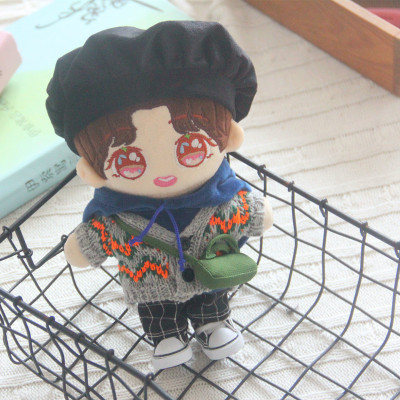 taobao agent Spot 20 cm Xiao Zhan Airport Sweater Sweater Backpacca Barle Hat Dress 20cm Star Doll Clothing