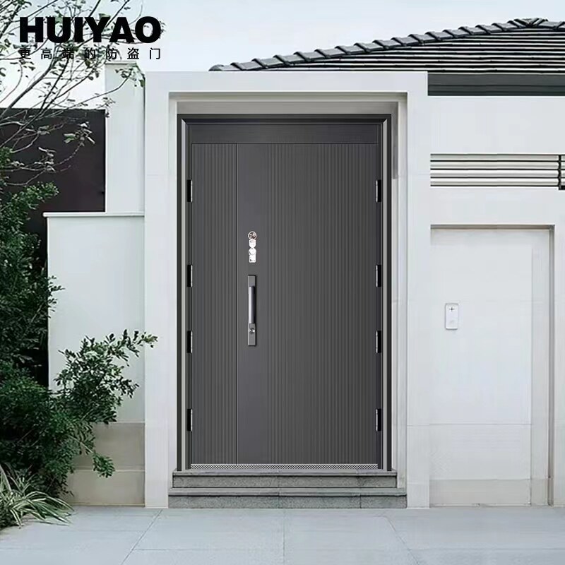 Anti-theft door, Grade A light luxury household fingerprint mother-and-child door, security door, entrance door, single door, customized entrance door details Picture