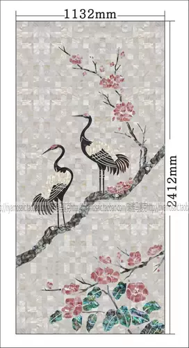 Riya Shell Mosaic Twoin Soin Board Cut Puzzle Carbing Flower Map Карта фоновой стены крыльца ручной работы ручной работы