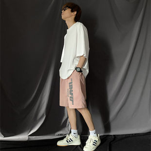 港风休闲运动短裤男潮牌五分裤