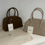 Корейская ниша ничто не написано в боулинге, Замша Бостон Большой -Ретро -модная сумочка ретро