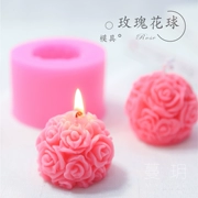 玥 Tự làm khuôn nến thơm Hoa hồng bóng thủ công tại nhà Thực phẩm cấp silicone khuôn silicone