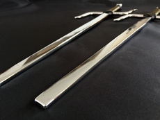 Аксессуары для каратэ 原创设计304不锈钢浪人叉私人订制扁平尺身sai空手道短叉铁尺