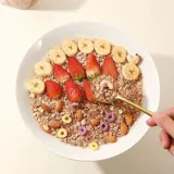 Памела овсянка -льна семенах какао -порошок памбар ужин с тем же ужином для завтрака овсяной чашки