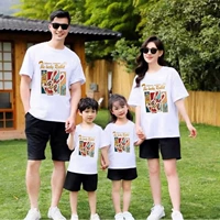 Хлопковая футболка для влюбленных, семейный стиль, 2023, год кролика, китайский стиль
