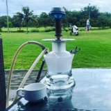 Портативная туристическая сумка маленькая бутылка для дымовой бутылки с одной трубкой стеклян