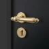 Khóa cửa vàng trong nhà phòng ngủ chia phòng khóa cửa tay nắm cửa bằng gỗ ánh sáng sang trọng hút nam châm khóa câm Mỹ Pháp khóa cơ Khóa cửa cơ