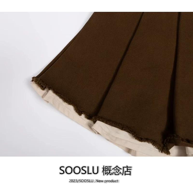 SOOSLU 鍋囦袱浠剁粦甯﹁璁″崐韬濂崇瀛?023骞存柊娆炬樉鐦︾櫨瑜惰鐭娼