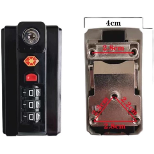 Чемодан, замок, серебряные универсальные аксессуары