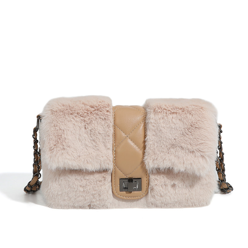 Di alta qualità per le donne 2023 Nuova tendenza moda casual peluche versatile monospalla borsa a tracolla a catena_voghion.com