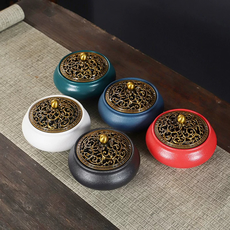 @..Celadon Ceramic Spray Glaze Incense Burner Fragrant Stove