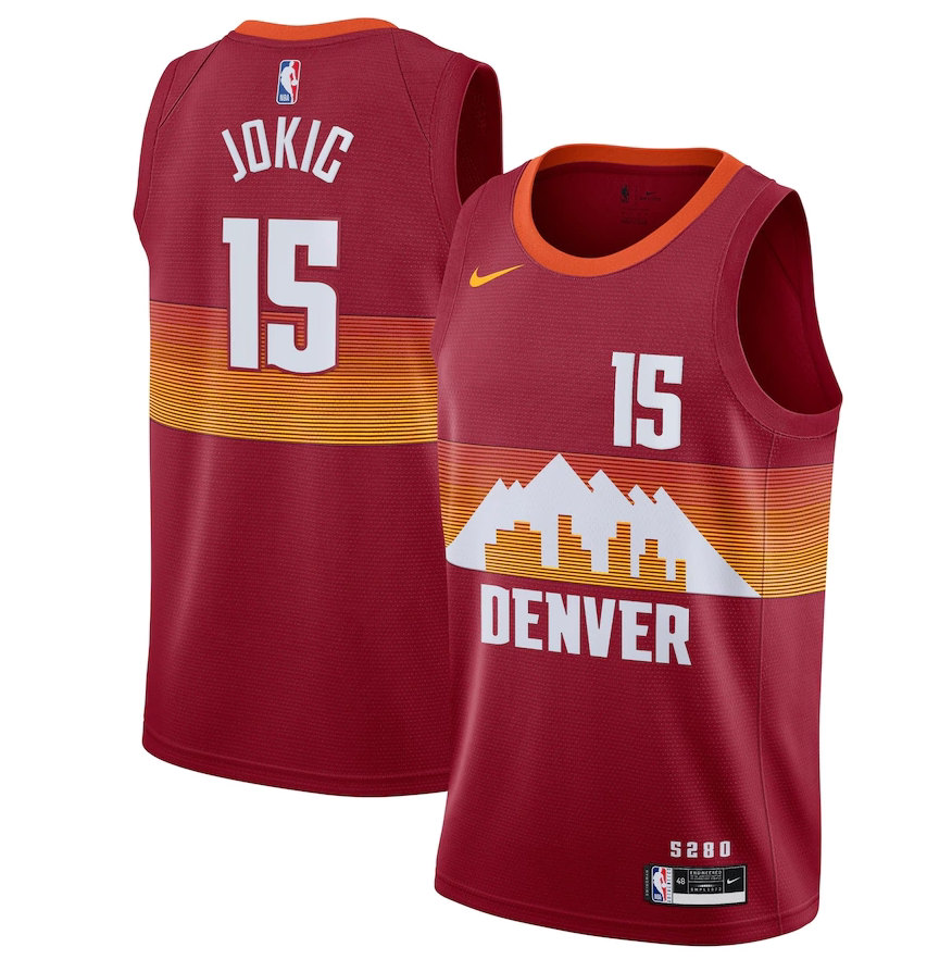 Американская версия Genuine Nuggets No. 15 Jakich Jersey 1 Porter Gordon Мужские баскетбольные ткани 27 Murray City Version