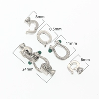 Маленькая серебряная подкова жемчужная пряжка (закрытая пряжка) D416