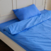 Ký túc xá sinh viên bông ba mảnh phù hợp với ~ màu xanh quilt bao gồm duy nhất mảnh màu xanh và trắng kẻ sọc tờ trường 1 mét giường đơn Quilt Covers