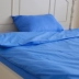 Ký túc xá sinh viên bông ba mảnh phù hợp với ~ màu xanh quilt bao gồm duy nhất mảnh màu xanh và trắng kẻ sọc tờ trường 1 mét giường đơn