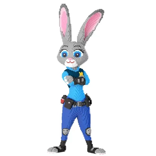 Lego, большой кролик, конструктор, интеллектуальная игрушка высокой сложности для мальчиков и девочек, офицер полиции