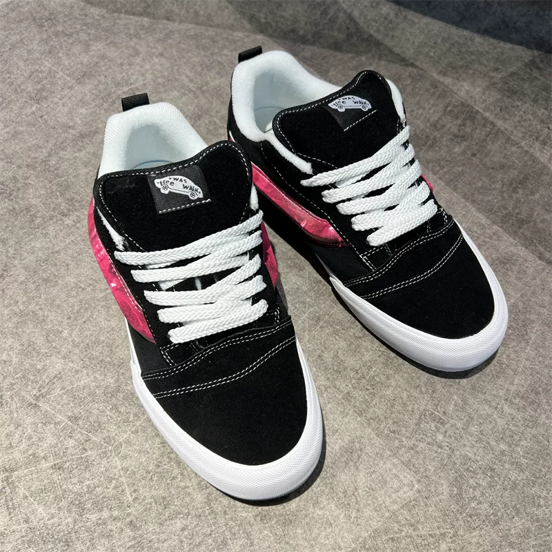 Американские ретро-беговые кроссовки KNU SKOOL fat bun shoes peaches joint black powder стиль мужские и женские туфли