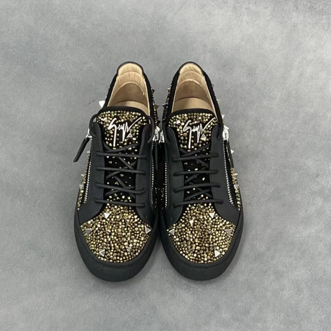Европейская прямая почта GiUSEPPE ZANOTTI GZ/Josepezano инкрустированная диамантами заклепка повседневная мужская обувь