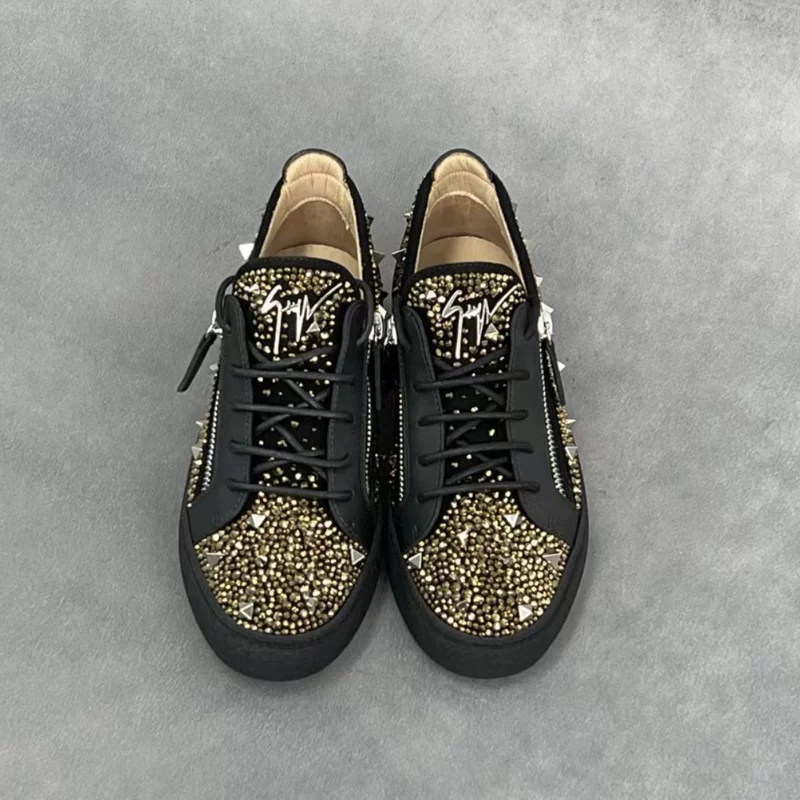 Европейская прямая почта GiUSEPPE ZANOTTI GZ/Josepezano инкрустированная диамантами заклепка повседневная мужская обувь