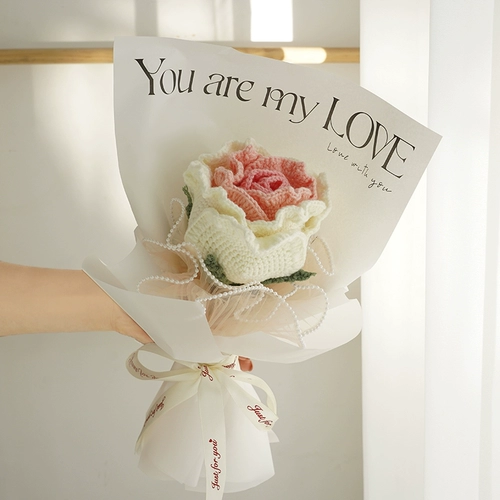 Плетеный трикотажный набор материалов, плетеная барсетка, «сделай сам», Таиланд, розы, букет