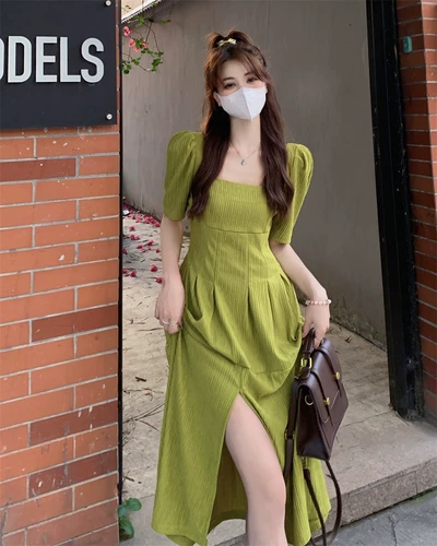 Летний цветной ремень, платье, в корейском стиле, по фигуре