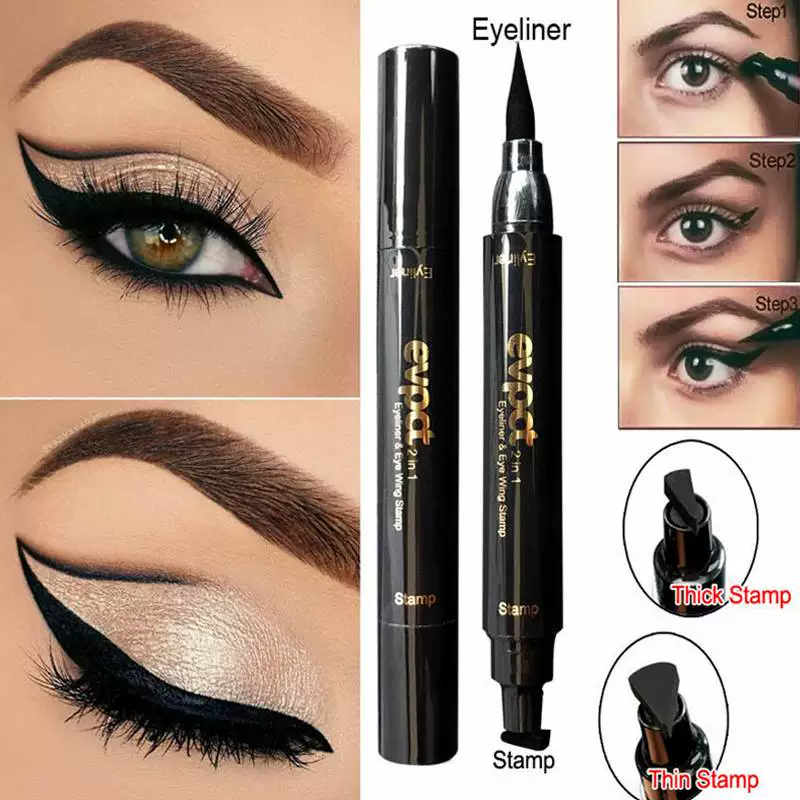 2 in 1 Eyeliner Stamp DoubleNDED Liquid Eyeliner Pencil Wa