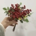 hoa tử đằng giả Một bó 6 hạt keo nhỏ hoa để bàn hoa trang trí nhà cửa quả mọng Giáng sinh trái cây nhỏ màu đỏ trái cây nhân tạo hoa trái cây tốt lành hoa giả de bàn thờ chúa bình hoa giả trang trí Cây hoa trang trí