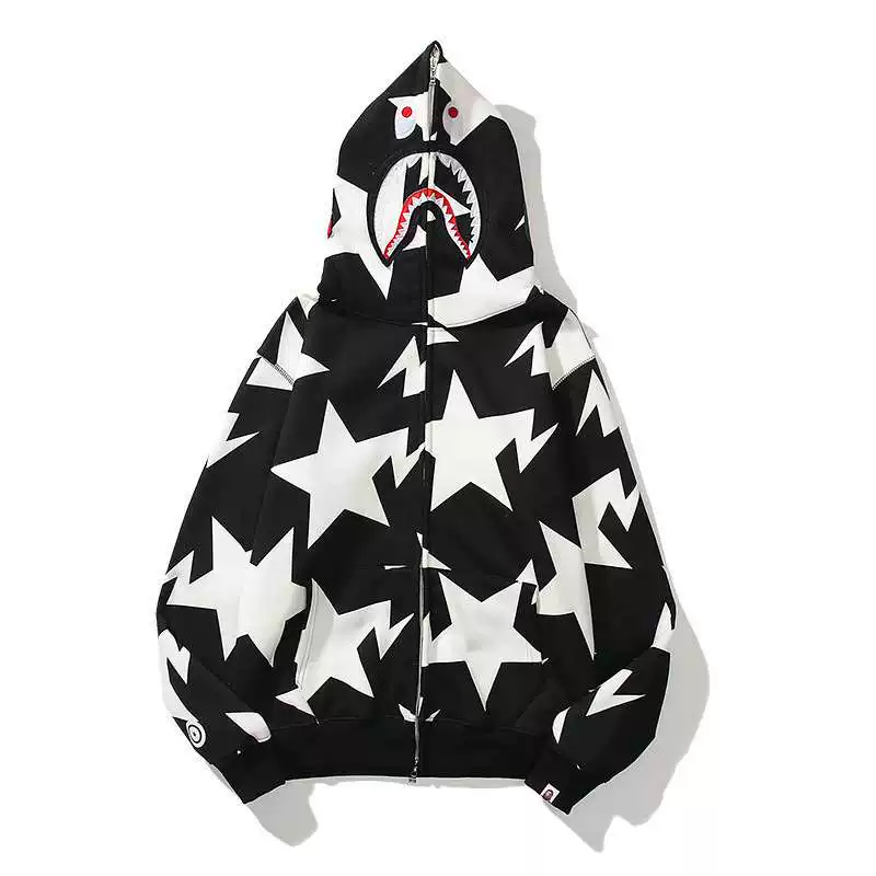 Свитер с вышивкой головы акулы Bape Shark Head tendy Brand WGM мужской 3D