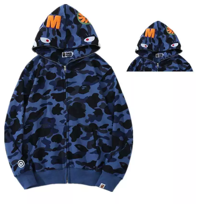 Свитер с вышивкой головы акулы Bape Shark Head tendy Brand WGM мужской 3D