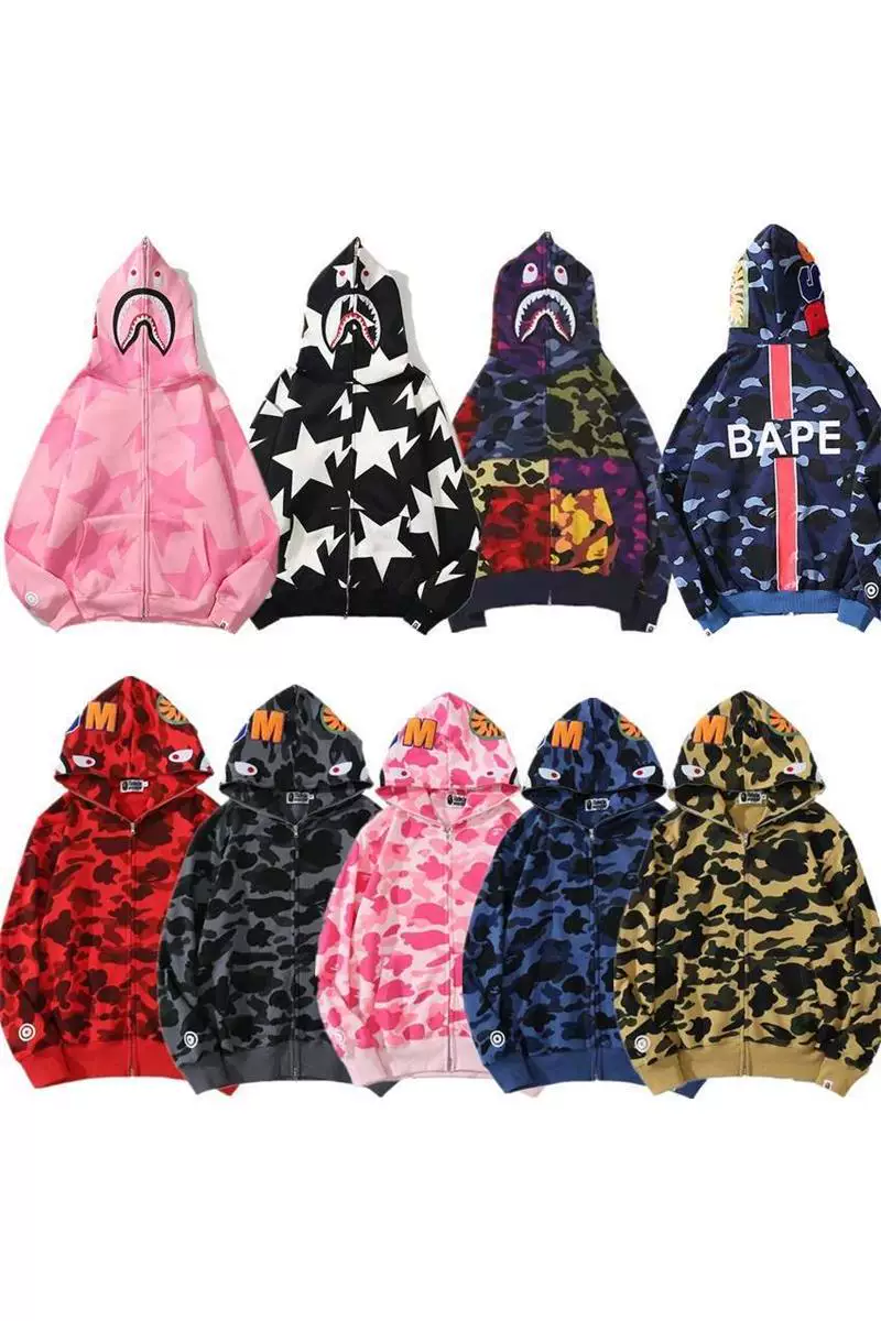 Свитер с вышивкой головы акулы Bape Shark Head tendy Brand WGM мужской 3D