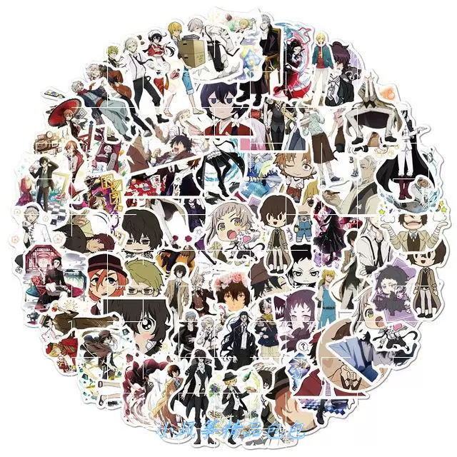 .10/100шт наклейки Bungo Stray Dogs Наклейки из ПВХ