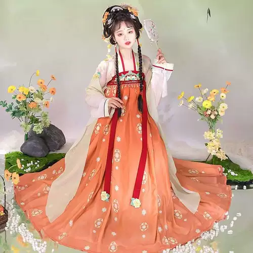 Hanfu Women's Style Style Qi Simply Embroidry da