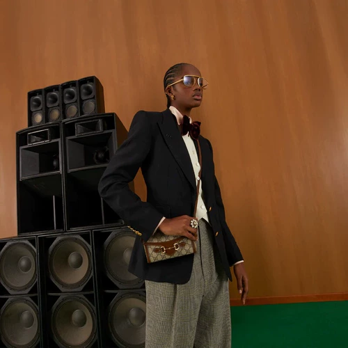 【Официальный глобальный торговый магазин】 Gucci Gucci Женская сумка Horsebit 1955 Double G Сумка для поперечного тела по одному плечу