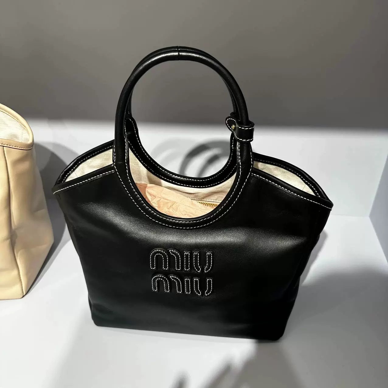 MiuMiu кожаная сумка через плечо, ручная сумка для покупок