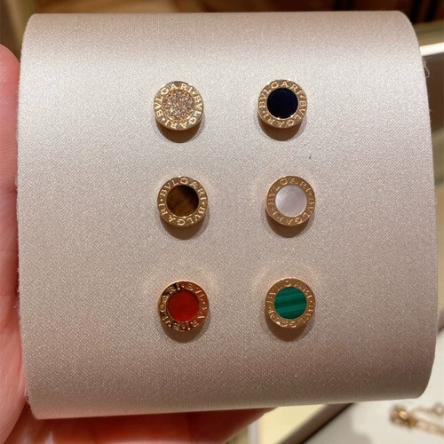 Bvlgari/Bulgari Bvlgari Bvlgari круглый пирог с серьгами с розовым золотом розовое золото серьги с бриллиантами