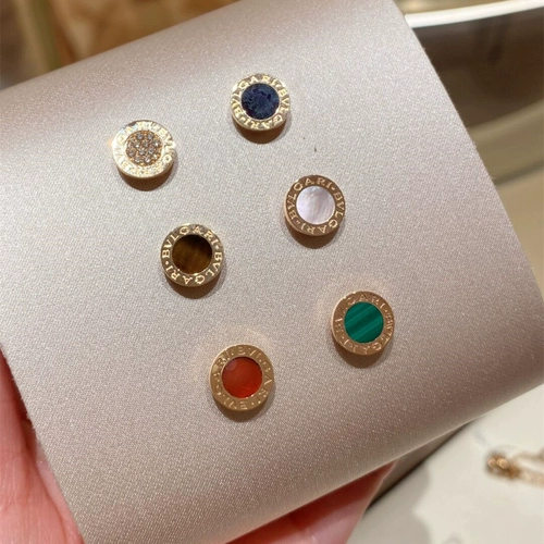 Bvlgari/Bulgari Bvlgari Bvlgari круглый пирог с серьгами с розовым золотом розовое золото серьги с бриллиантами