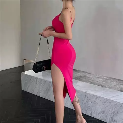 Summer Rose Party Dress Y2k Long Dress Spag Spag