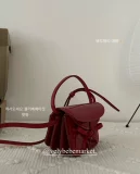 Ретро красный маленький кошелек с бантиком, сумка через плечо, коллекция 2023, в корейском стиле