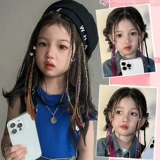 Детский парик с косичкой, боксерский хвостик, резинка для волос, аксессуар для волос