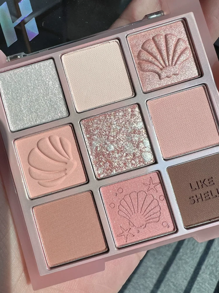 Новая продукция! Южная Корея Holika Shell Series Nine -цветная палетка теней для глаз румяна shell High-light Water Misty Lip Glaze