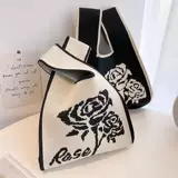 Трикотажная брендовая универсальная сумка через плечо для отдыха, популярно в интернете, японские и корейские, в корейском стиле