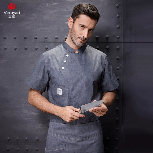 Tesmei Hotel Chef Chef Work Server Мужской отель Chef Service Long -Sleeved Custom Chef Clear Clear High -End High -End Женщина для общественного питания