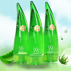 韩国Holika济州岛99牛角芦荟胶保湿补水淡化痘印晒后面霜新款包邮