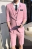 Đêm mùa hè nam điều hành giai đoạn hiệu suất trang phục nhỏ phù hợp với nam màu hồng tay áo phù hợp với phù hợp với ba bộ thủy triều quần áo nam  Suit phù hợp