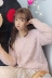 Áo len nữ mùa thu phiên bản Hàn Quốc nhỏ bé và ngọt ngào dễ thương đính cườm áo len cổ tròn cộc tay là áo len mỏng bé gái áo len nữ hàng hiệu Áo len