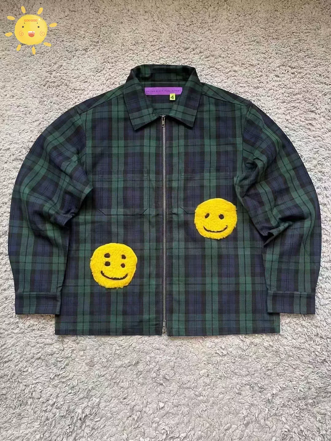 [现货 cpfm human made zip up work jacket 笑脸 工装 夹克 寸衫]