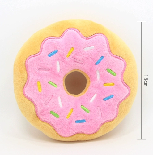 Игрушка, плюшевый пончик, издает звуки, избавление от скуки, домашний питомец