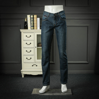 捌 không giảm giá của nam giới tủ cắt tiêu chuẩn mùa xuân và mùa thu jeans của nam giới thẳng denim giản dị quần dài nam quần hoang dã Cao bồi