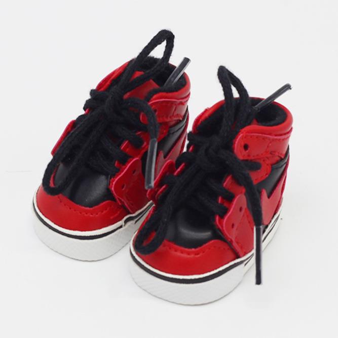 Lace Up Redgoods in stock 20cm doll use shoes Star of the same style doll Doll parts AJ5CM Baby shoes BJD1 / 6 gym shoes